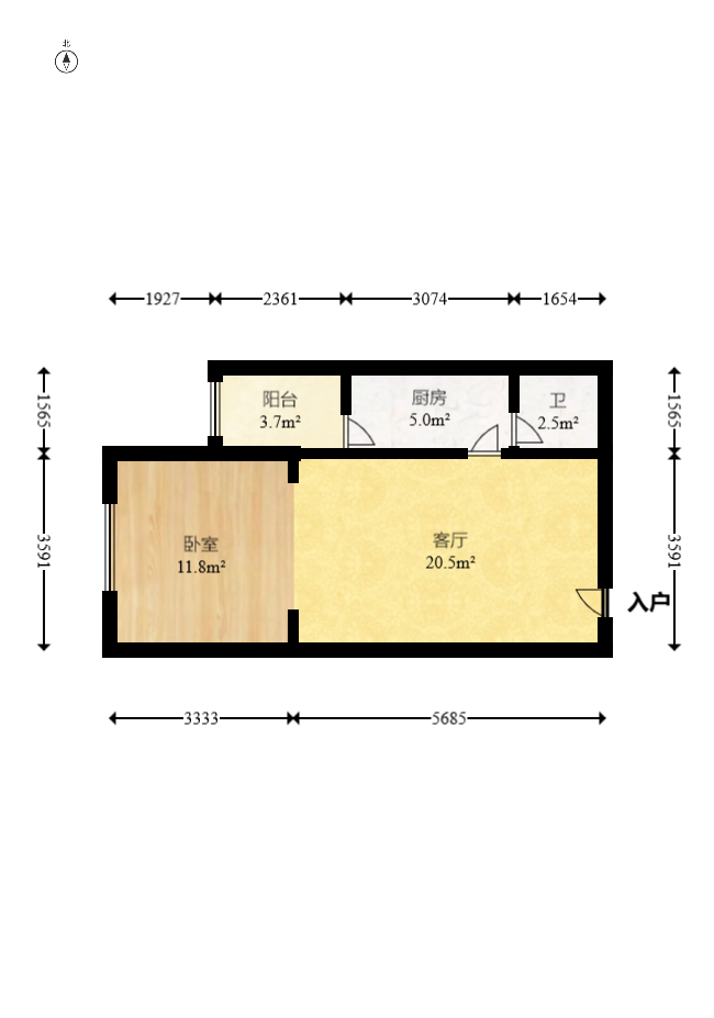 圆梦康乐城  1室1厅1卫    22.0万 圆梦康乐城  1室1厅1卫    22.0万户型图