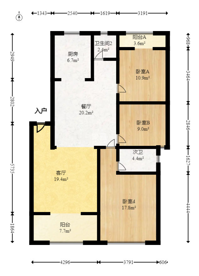 新星小区  3室2厅1卫   70.80万