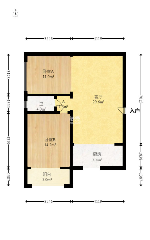 公园9号大都会  2室1厅1卫    120.0万