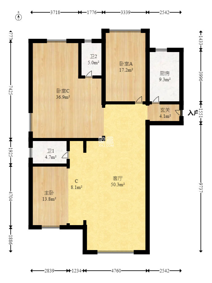 建投象山国际  4室2厅2卫   130.00万