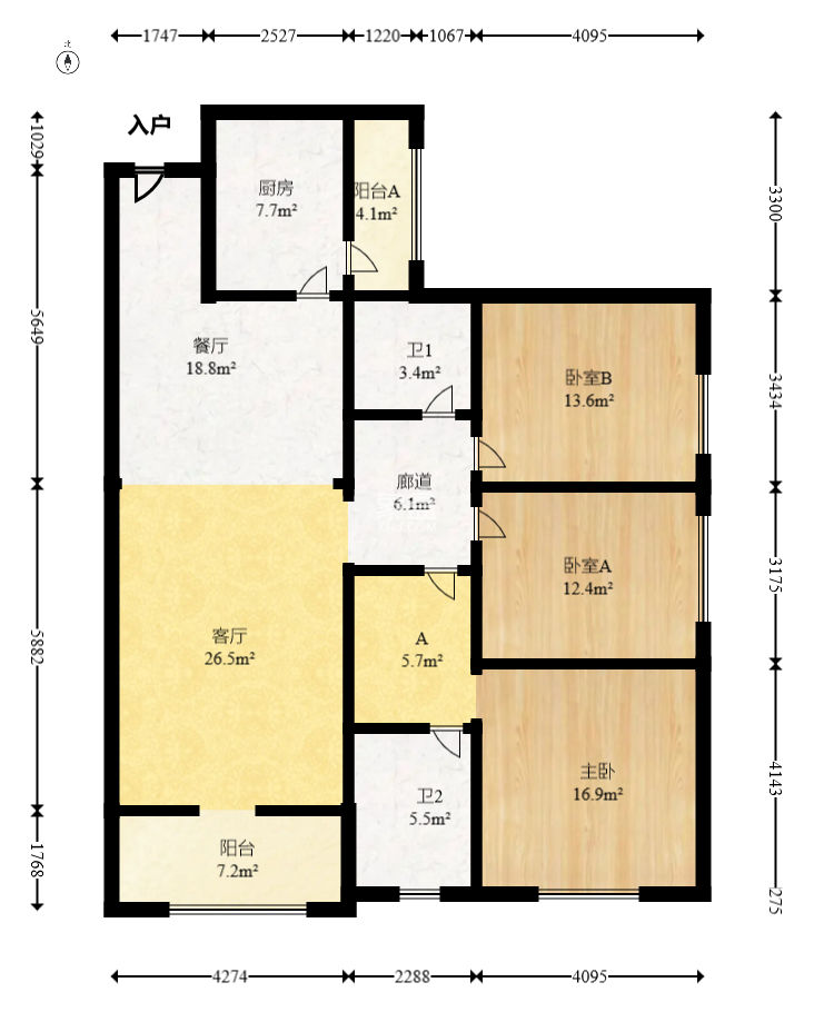 南山十里天池  3室2厅2卫    80.0万