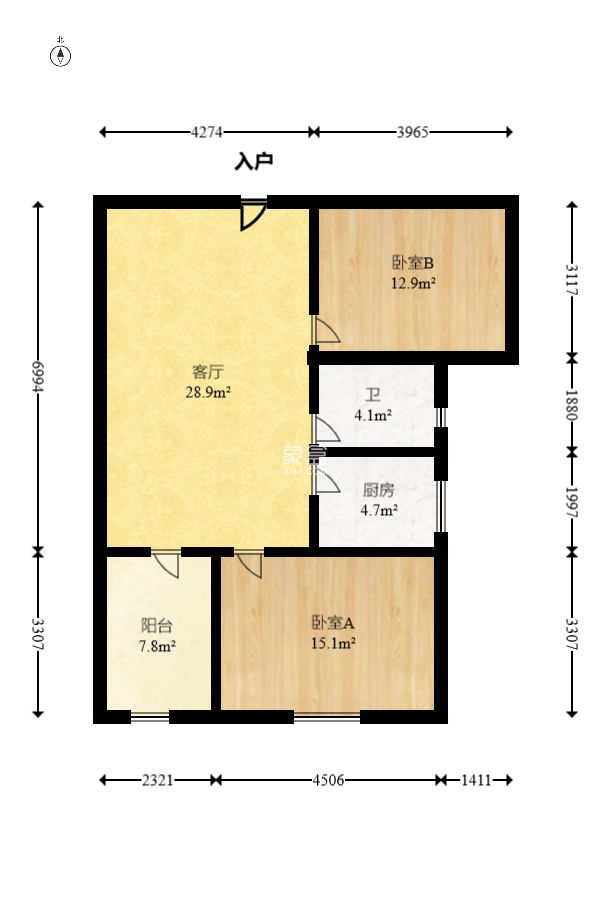 时代先锋  2室2厅1卫   58.00万