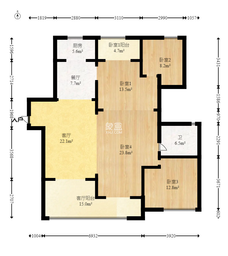 中交建发松雅院  4室2厅2卫   125.00万