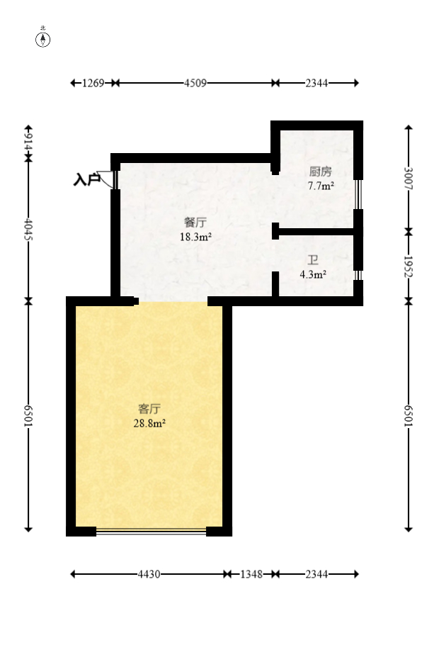 宝庆金都 3室2厅1卫 74.8万 宝庆金都 3室2厅1卫 74.8万户型图