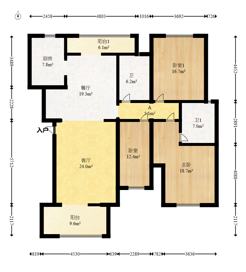 山水湾  3室2厅1卫    88.0万 山水湾  3室2厅1卫    88.0万户型图