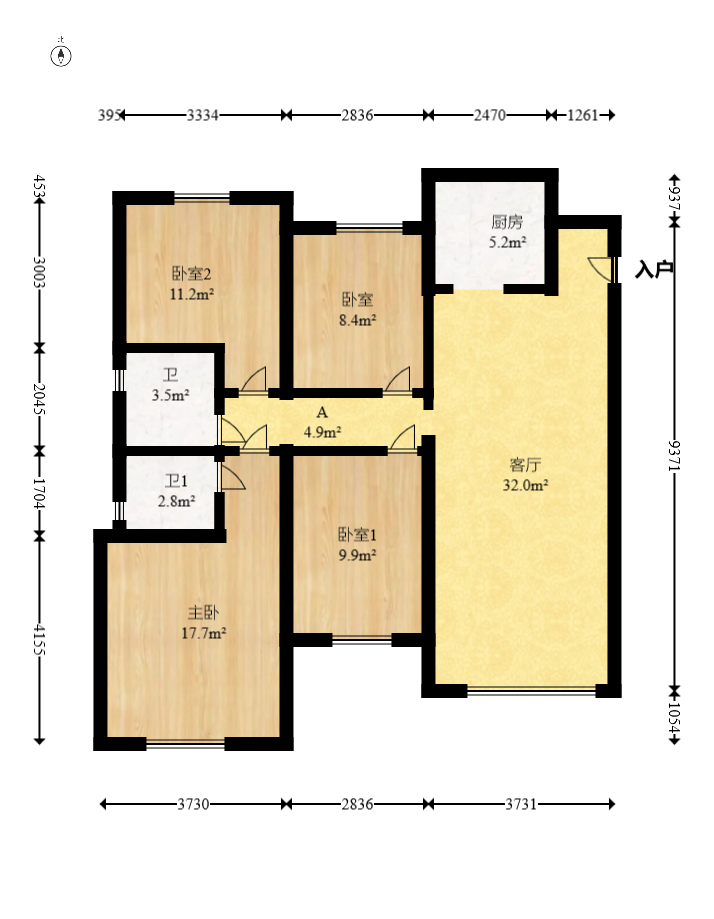 荣盛城  4室2厅2卫    82.8万 荣盛城  4室2厅2卫    82.8万户型图