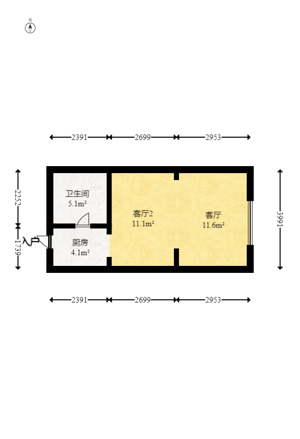 昌和商业中心/昌和国际 1室1厅1卫 29.8万 昌和商业中心/昌和国际 1室1厅1卫 29.8万户型图