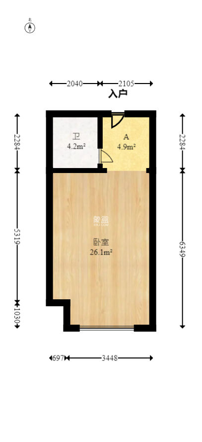 万博汇  1室1厅1卫   75.00万