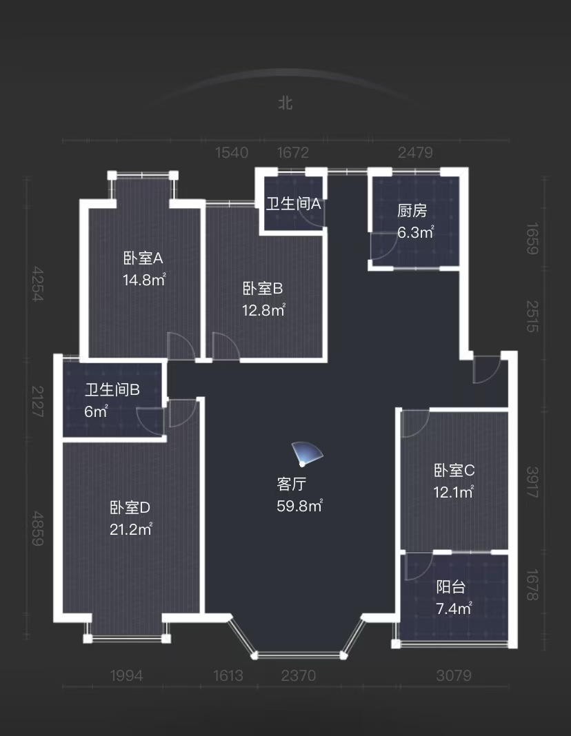 株洲富景园 4室2厅2卫 60.5万 株洲富景园 4室2厅2卫 60.5万室内图