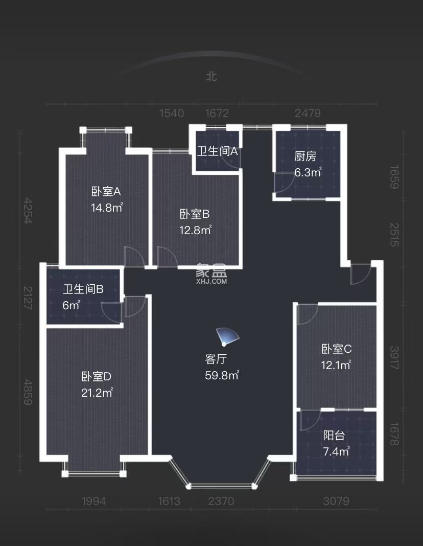 株洲富景园  4室2厅2卫   60.50万