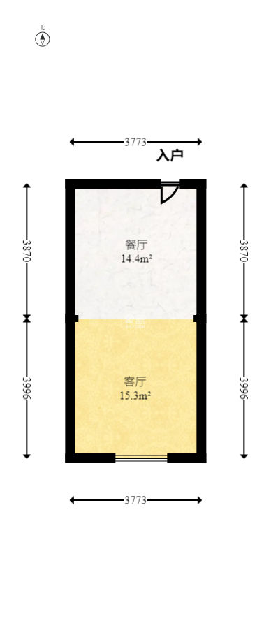 金色loft（鑫秋大厦）  2室2厅1卫   39.00万
