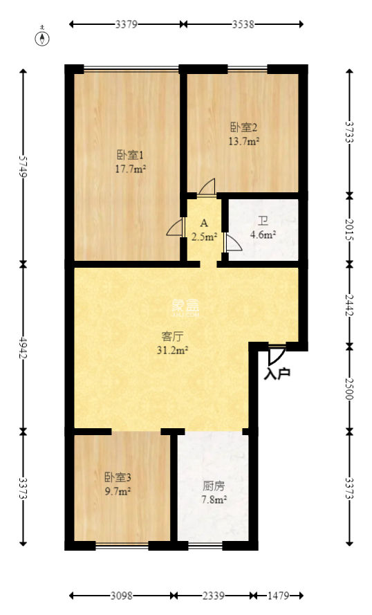 南锦家园  3室1厅1卫   68.00万