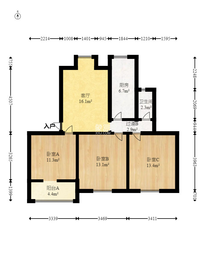 轻工小区（湖南轻工研究院宿舍）  3室2厅1卫   76.00万
