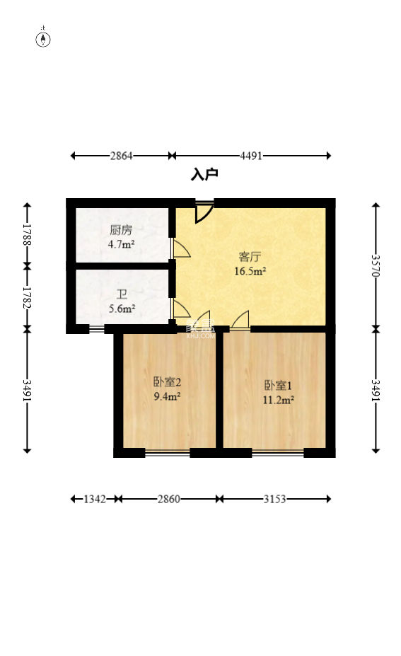 长城雅苑  2室1厅1卫   46.80万