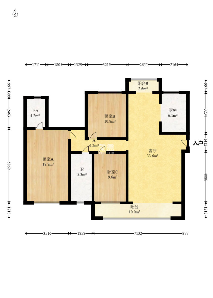 中建梅溪湖中心  4室2厅2卫    158.0万