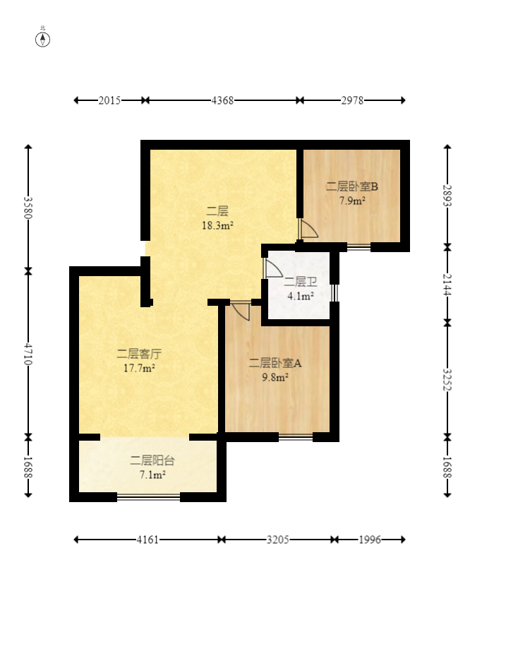 五矿万境蓝山 4室2厅2卫 130.0万 五矿万境蓝山 4室2厅2卫 130.0万户型图