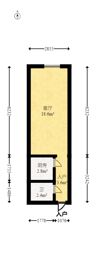 日出东方  1室1厅1卫   35.00万室内图1