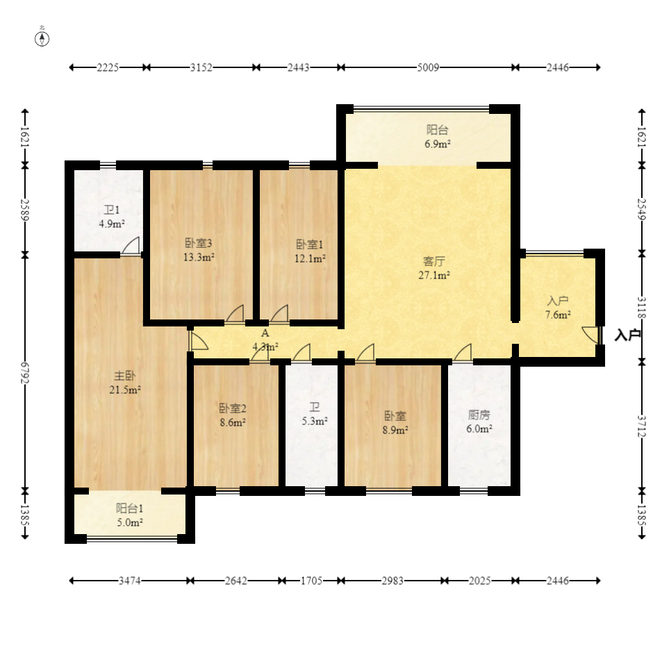 蟠龙欣苑 4室2厅2卫 62.8万 蟠龙欣苑 4室2厅2卫 62.8万户型图