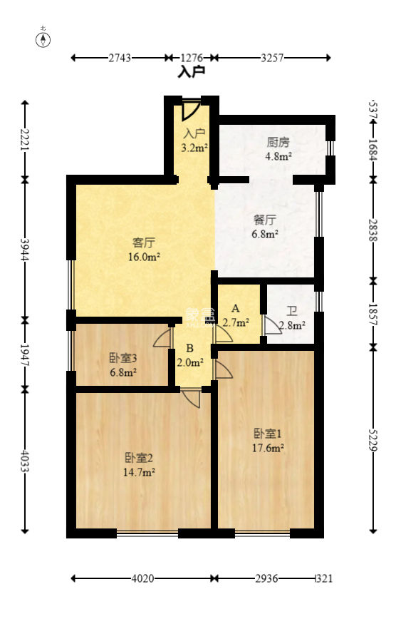 古漢國際廣場  4室2廳2衛(wèi)   131.00萬