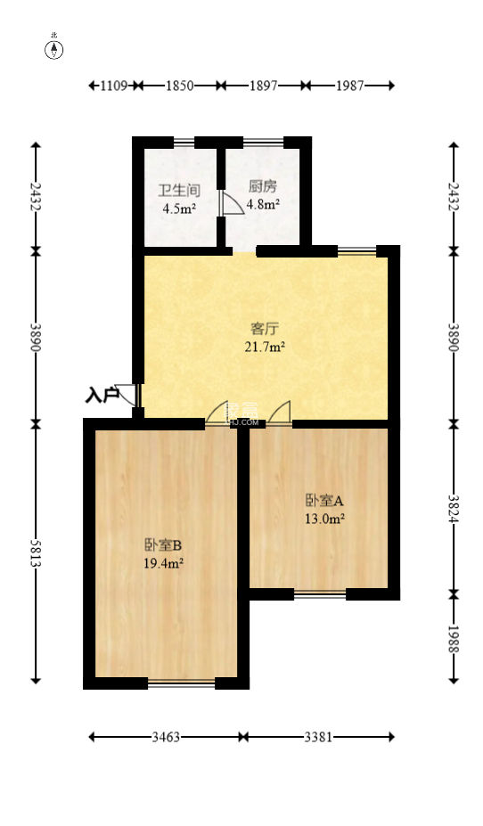東瓜山三村(東電社區(qū))  2室1廳1衛(wèi)   40.00萬