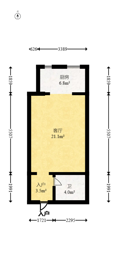 尚都花园城 1室1厅1卫 18.0万 尚都花园城 1室1厅1卫 18.0万户型图