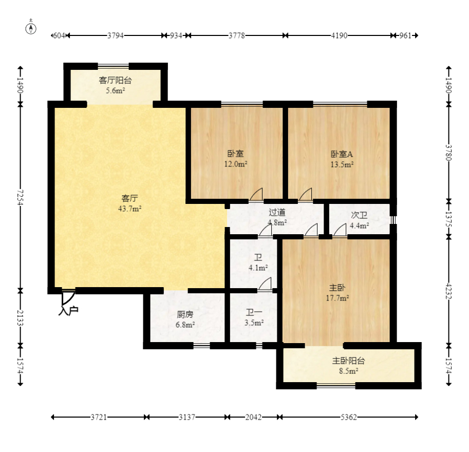 湘绣城  3室2厅2卫    85.0万 湘绣城  3室2厅2卫    85.0万户型图