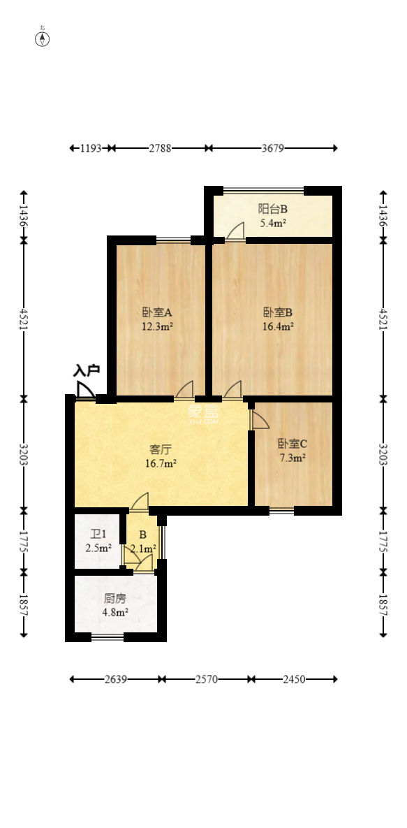 中南家园  3室2厅1卫   50.00万