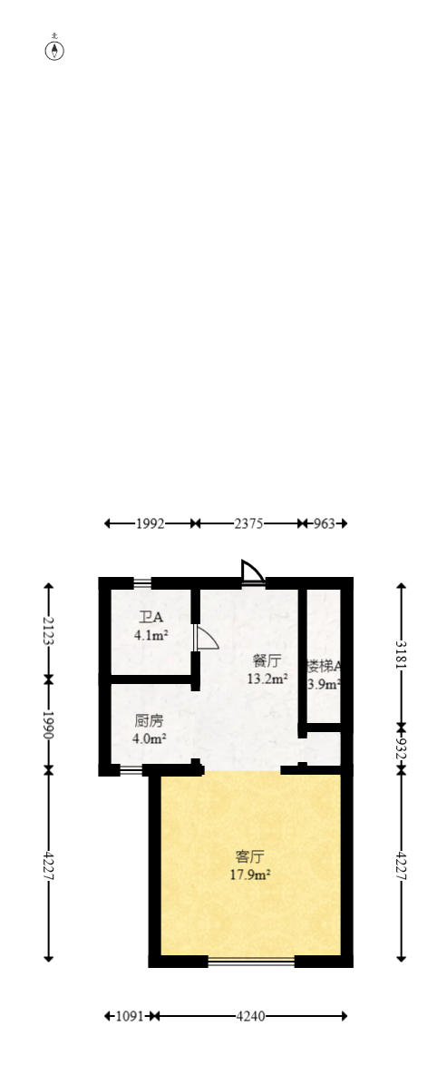 凯乐国际城  2室1厅2卫   75.00万室内图1