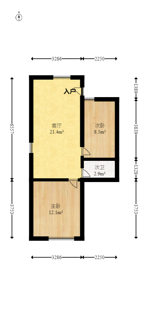 西城别院  2室1厅1卫   99.00万室内图1