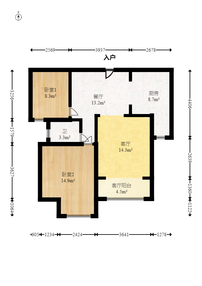 克拉美丽山庄(晟领国际)  3室2厅2卫    130.0万 克拉美丽山庄(晟领国际)  3室2厅2卫    130.0万户型图