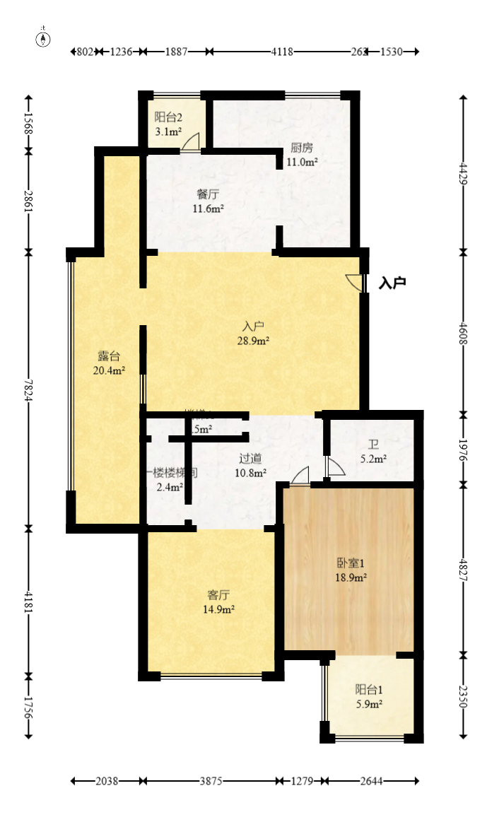 西街花园  4室2厅2卫    268.0万室内图1