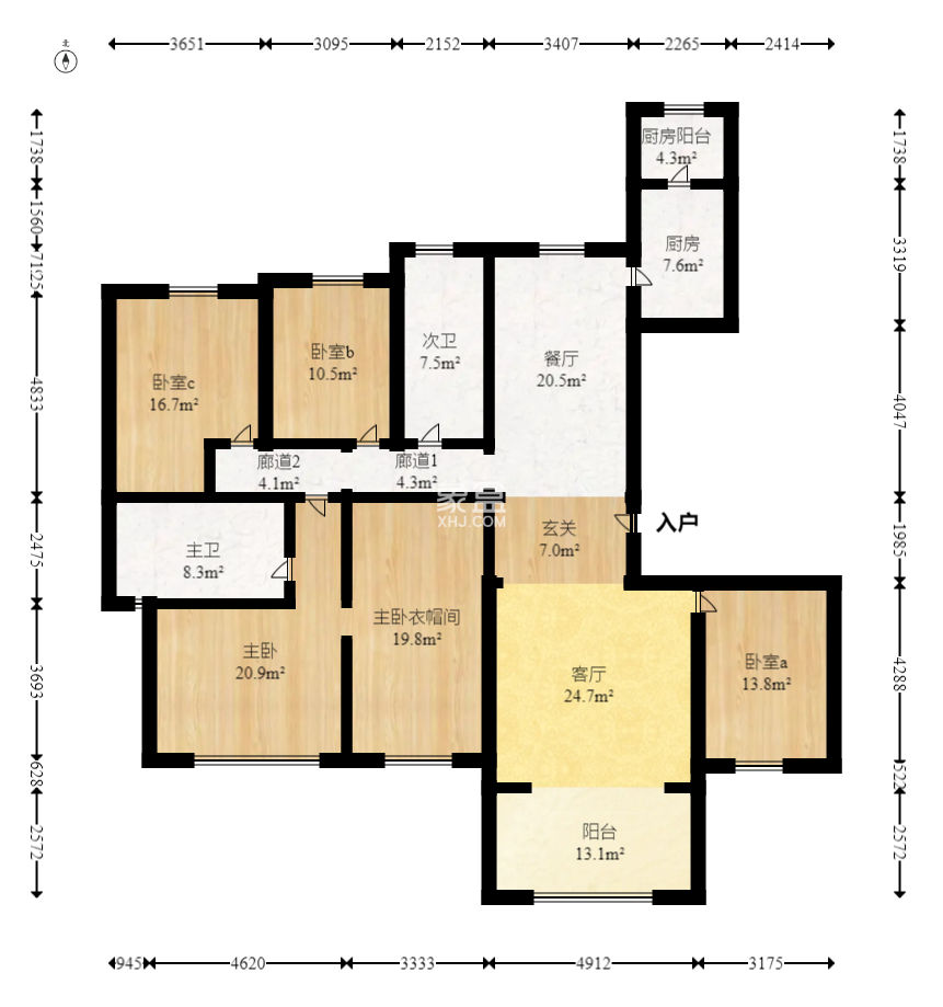中建梅溪湖中心  4室2厅2卫   558.00万