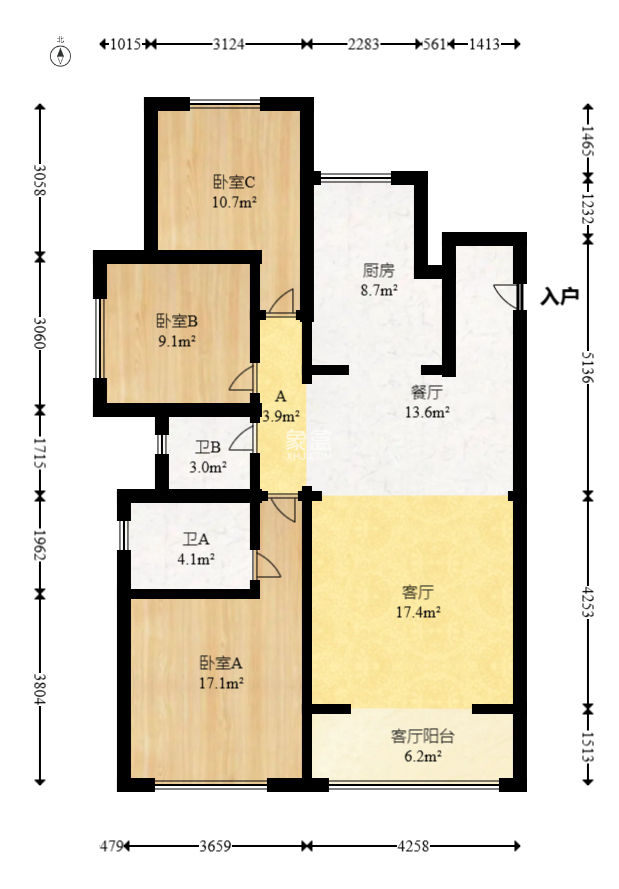 协信星澜汇  3室2厅2卫    139.99万