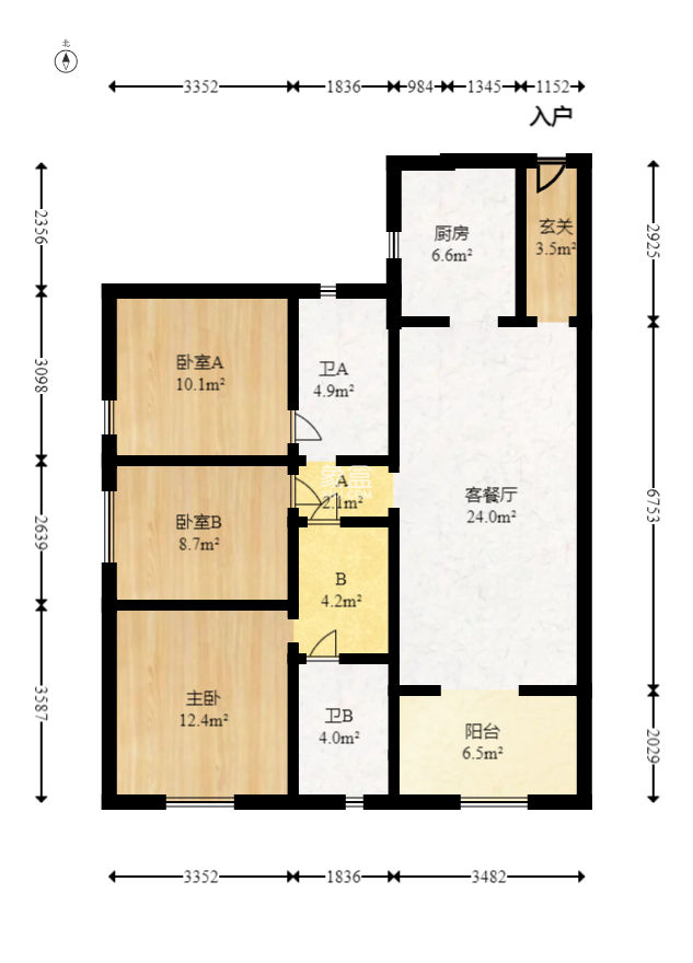 万科里金域国际  3室2厅2卫   258.50万