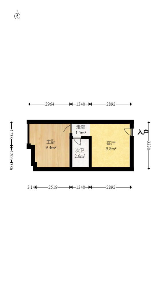 长润商务大厦  1室1厅1卫   46.50万