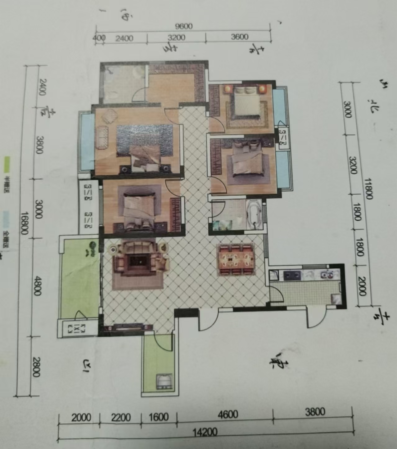山水洲城华晨第一城 4室2厅2卫 75.0万 山水洲城华晨第一城 4室2厅2卫 75.0万室内图