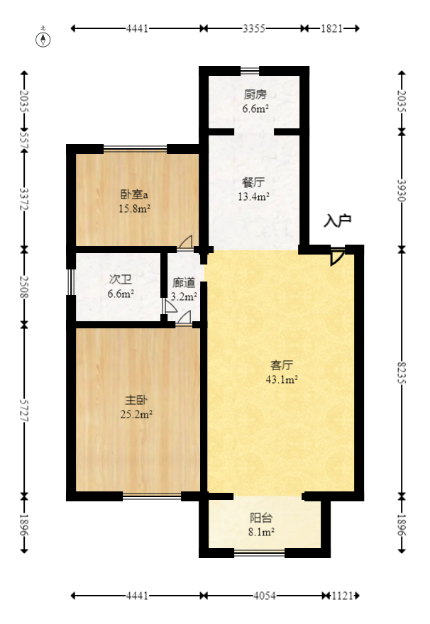 丽景华庭  2室2厅1卫   36.00万室内图1