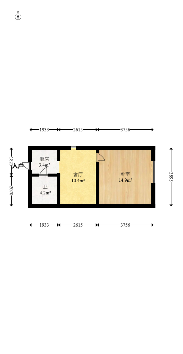 万象凯旋湾  1室1厅1卫   33.00万室内图1