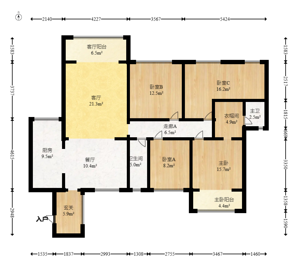中建芙蓉嘉苑 4室2厅1卫 106.0万 中建芙蓉嘉苑 4室2厅1卫 106.0万户型图