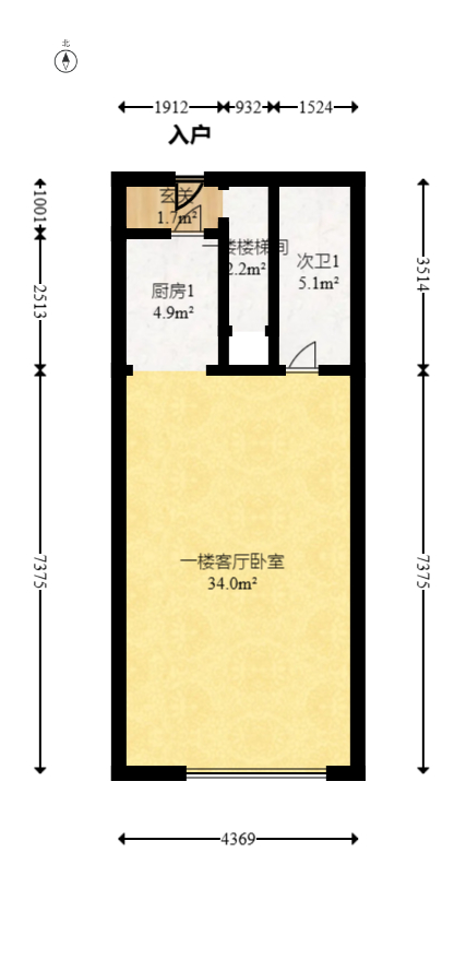 中国铁建梅溪青秀三期  1室0厅0卫   55.00万室内图1