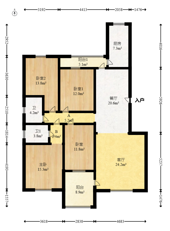 红树湾  4室2厅1卫    89.0万 红树湾  4室2厅1卫    89.0万户型图