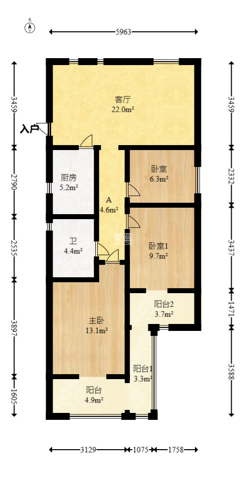 郡原居里  3室2廳1衛(wèi)   68.00萬