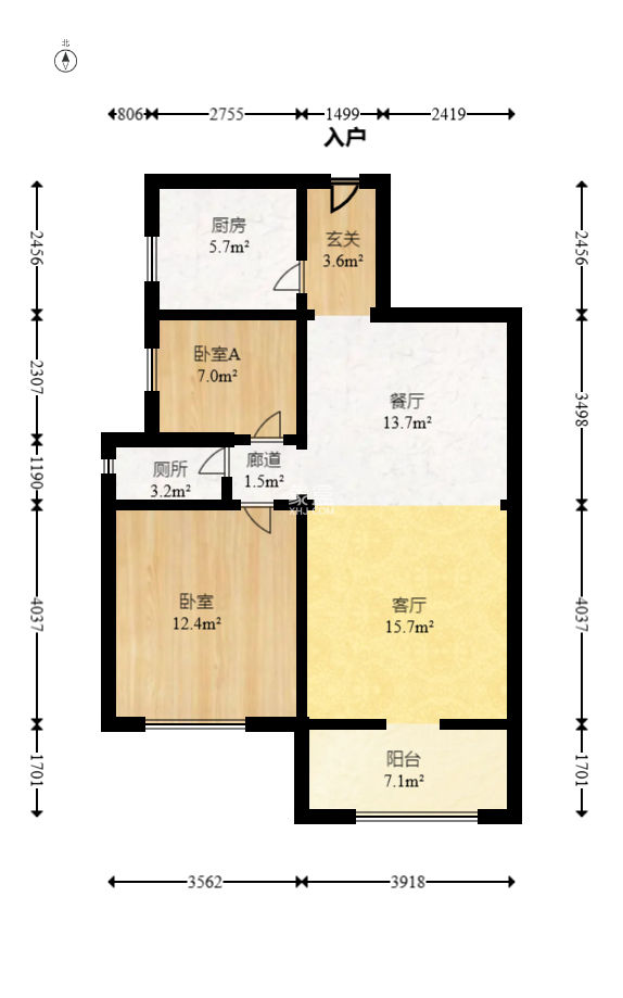 湘橋佳苑  2室2廳1衛(wèi)   72.00萬