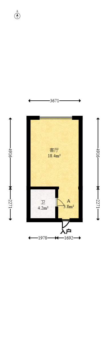 中建悦和城  1室1厅1卫    38.0万 中建悦和城  1室1厅1卫    38.0万户型图