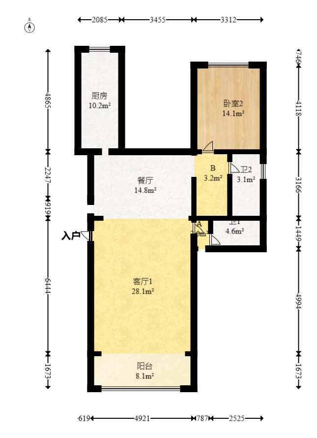 富绿新村 6室2厅3卫 65.0万 富绿新村 6室2厅3卫 65.0万户型图