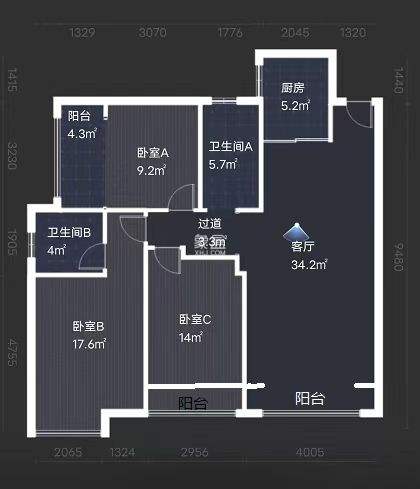 西郡佳园  3室2厅1卫    42.0万