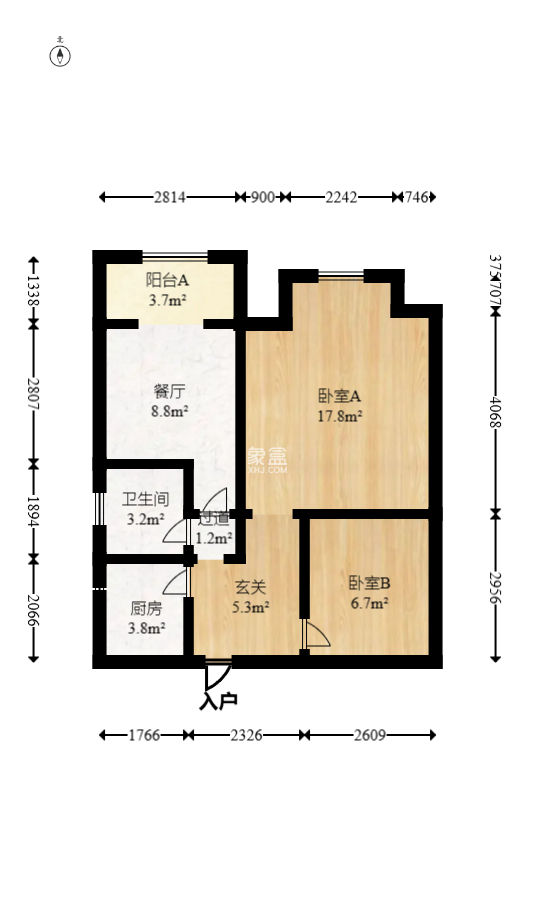 三重星都心  2室1厅1卫   62.80万