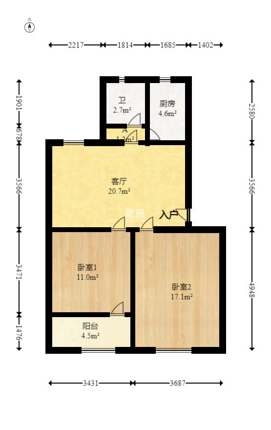 三湘小区  2室2厅2卫   45.00万