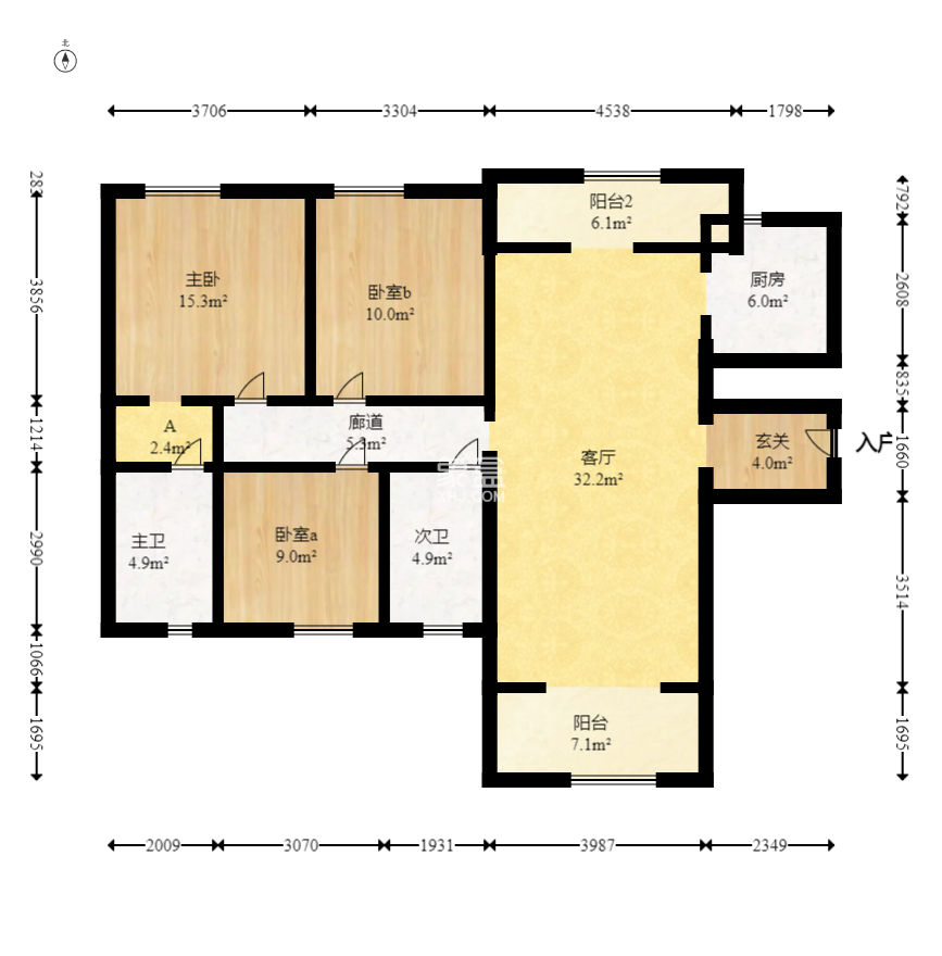 梅溪盛荟  3室2厅2卫    115.0万