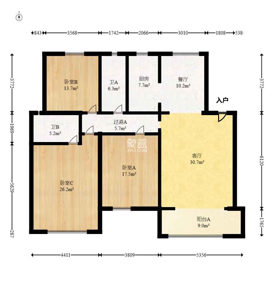 颐和佳园  3室2厅2卫    120.0万